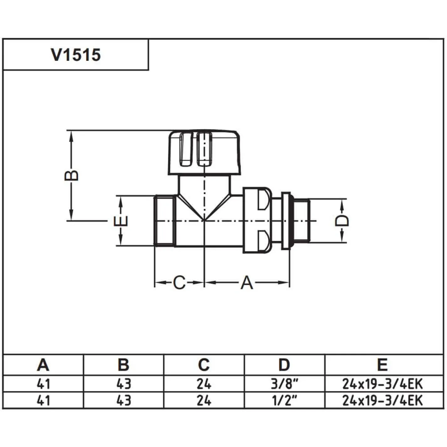 Термоклапан прямой Carlo Poletti COMPACT BRUSH SILVER Ø1/2" х 24-19 (V151511J) - Фото 2